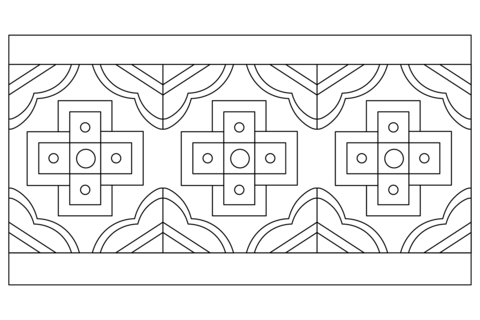 Middle Ages Pattern Coloring Page